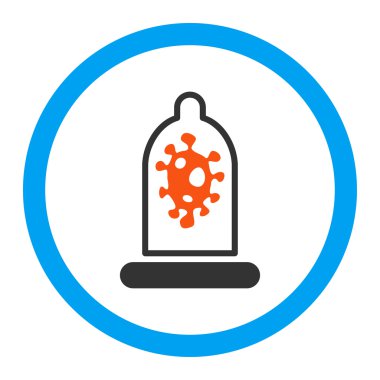 Enfeksiyon koruma yuvarlak vektör simgesi