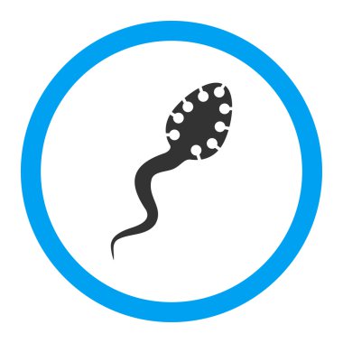 Bulaşıcı mikrop yuvarlak vektör simgesi