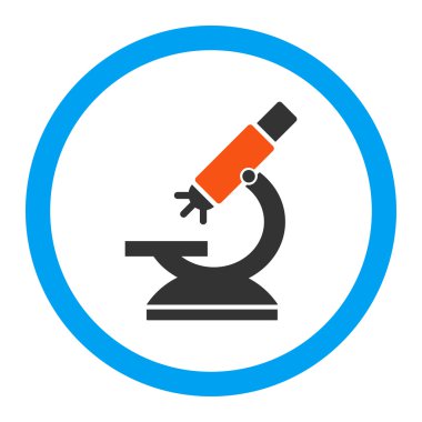 Labs mikroskop yuvarlak vektör simgesi