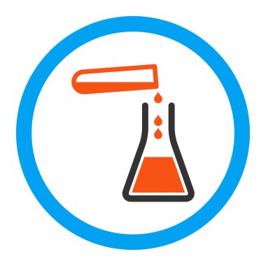 Sıvı transfüzyonu yuvarlak vektör simgesi