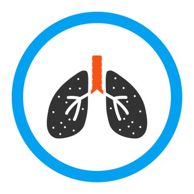 Akciğerler yuvarlak vektör simgesi