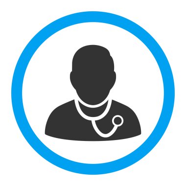 Doktor yuvarlak vektör simgesi
