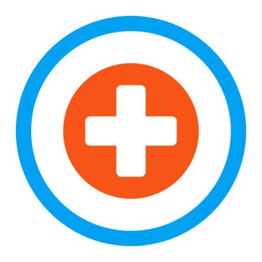 Tıp yuvarlak vektör simgesi