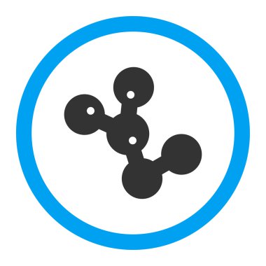 Mikrop kolonisi yuvarlak vektör simgesi