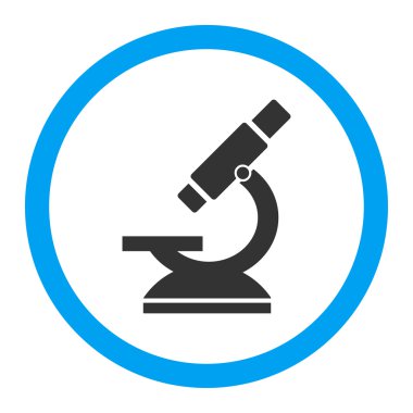 Mikroskop yuvarlak vektör simgesi