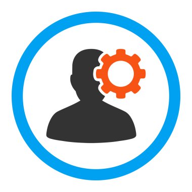 Migren yuvarlak vektör simgesi