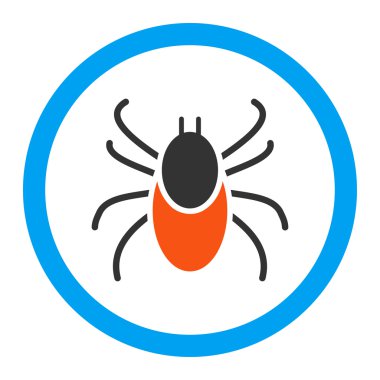 Mite yuvarlak vektör simgesi