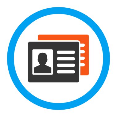 Hasta hesapları yuvarlak vektör simgesi