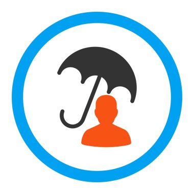 Hasta bakımı yuvarlak vektör simgesi