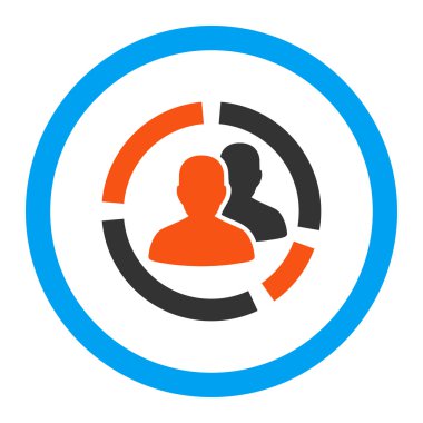 Hasta diyagramı yuvarlak vektör simgesi