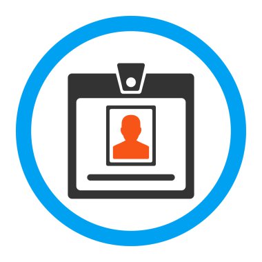 Kişi rozet yuvarlak vektör simgesi