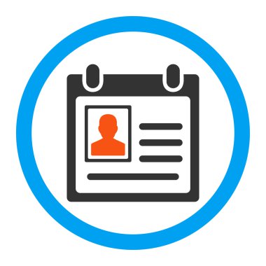 Kişisel rozet yuvarlak vektör simgesi