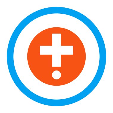 Eczane yuvarlak vektör simgesi