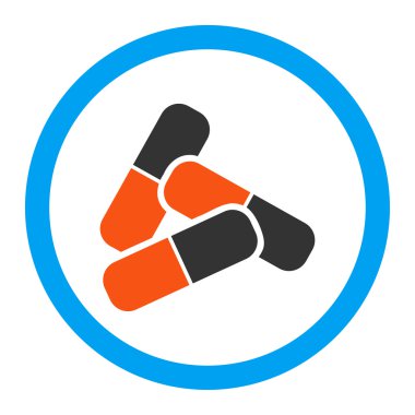 Hapları yuvarlak vektör simgesi