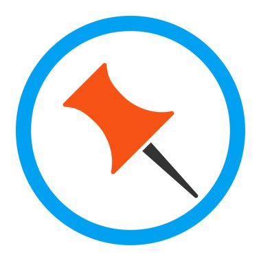 PIN yuvarlak vektör simgesi