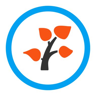 Bitki yuvarlak vektör simgesi