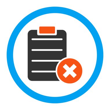 Form yuvarlak vektör simge reddetmek