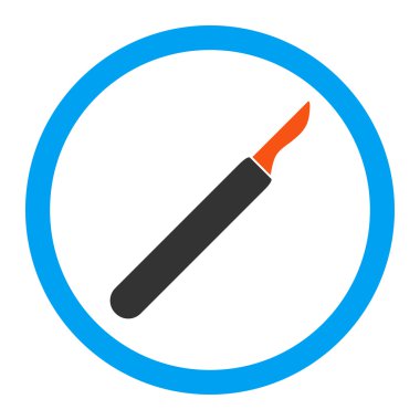 Neşter yuvarlak vektör simgesi