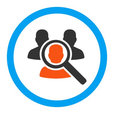 Arama hasta yuvarlak vektör simgesi