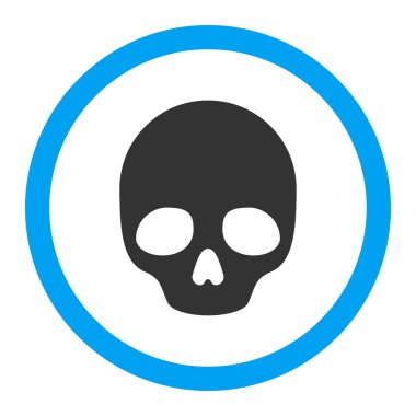 Kafatası yuvarlak vektör simgesi