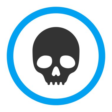 Kafatası yuvarlak vektör simgesi