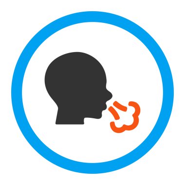 Yuvarlak vektör simge hapşırma