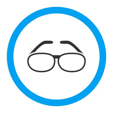 Gözlük yuvarlak vektör simgesi