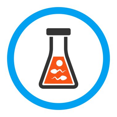 Sperm sıvı yuvarlak vektör simgesi