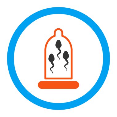 Sperm koruma yuvarlak vektör simgesi