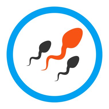 Sperm yuvarlak vektör simgesi