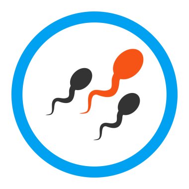 Sperm yuvarlak vektör simgesi