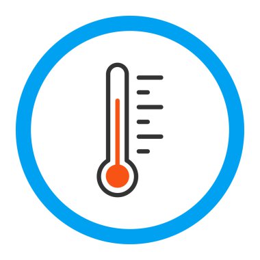 Sıcaklık seviyesi yuvarlak vektör simgesi