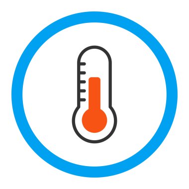 Sıcaklık yuvarlak vektör simgesi