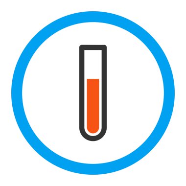 Test tüpü yuvarlak vektör simgesi