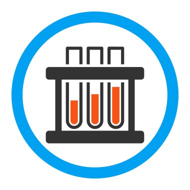 Test tüpleri yuvarlak vektör simgesi