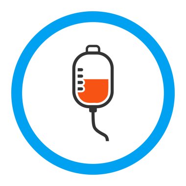 Terapi damlalık yuvarlak vektör simgesi