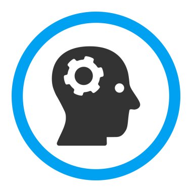 Düşünme yuvarlak vektör simgesi