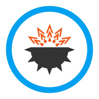 Viral yapısı yuvarlak vektör simgesi