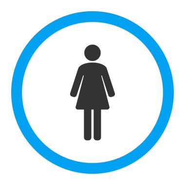 Kadın yuvarlak vektör simgesi