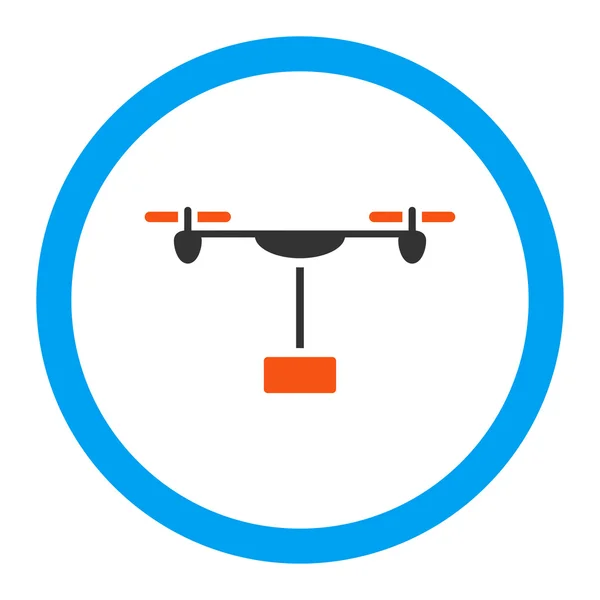 Drone transporten rundade vektor Icon — Stock vektor