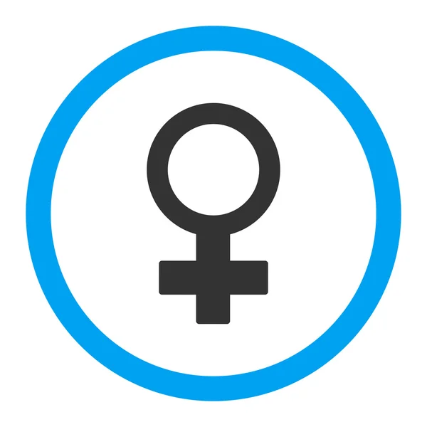 Símbolo femenino redondeado Vector icono — Archivo Imágenes Vectoriales