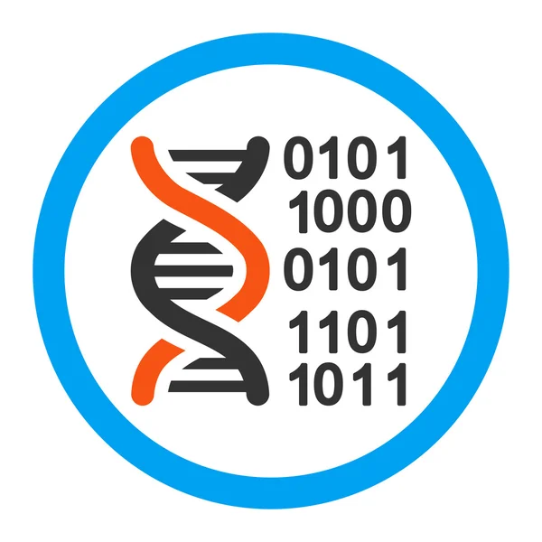 Código del genoma redondeado Vector icono — Archivo Imágenes Vectoriales