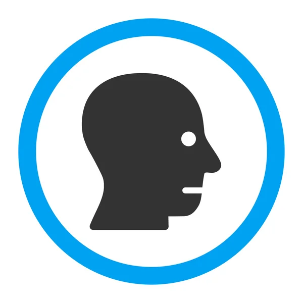 Pacientovi hlavu zaoblené vektorové ikony — Stockový vektor