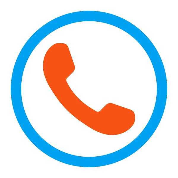 Phone Receiver Rounded Vector Icon — Stock Vector