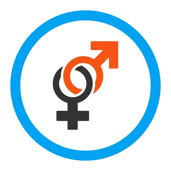 Sexuální symboly zaoblené vektorové ikony — Stockový vektor