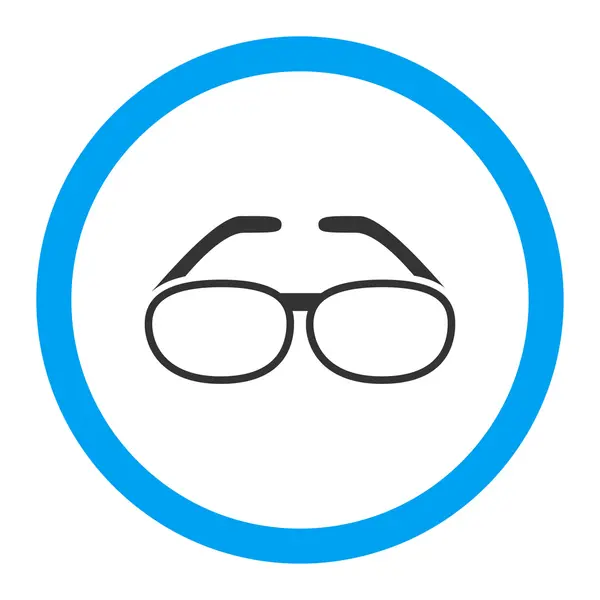 Ikona s brýlemi zaoblené vektor — Stockový vektor