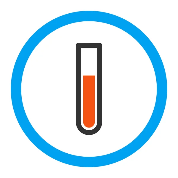 Test Tube Rounded Vector Icon — Stock Vector