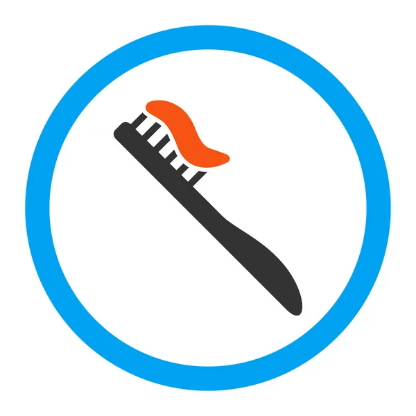 Icône vectorielle arrondie de brosse à dents — Image vectorielle