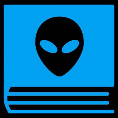 Uzaylı katalog düz simgesi