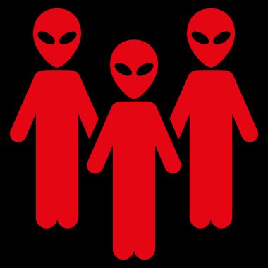 Yabancı grup düz simgesi